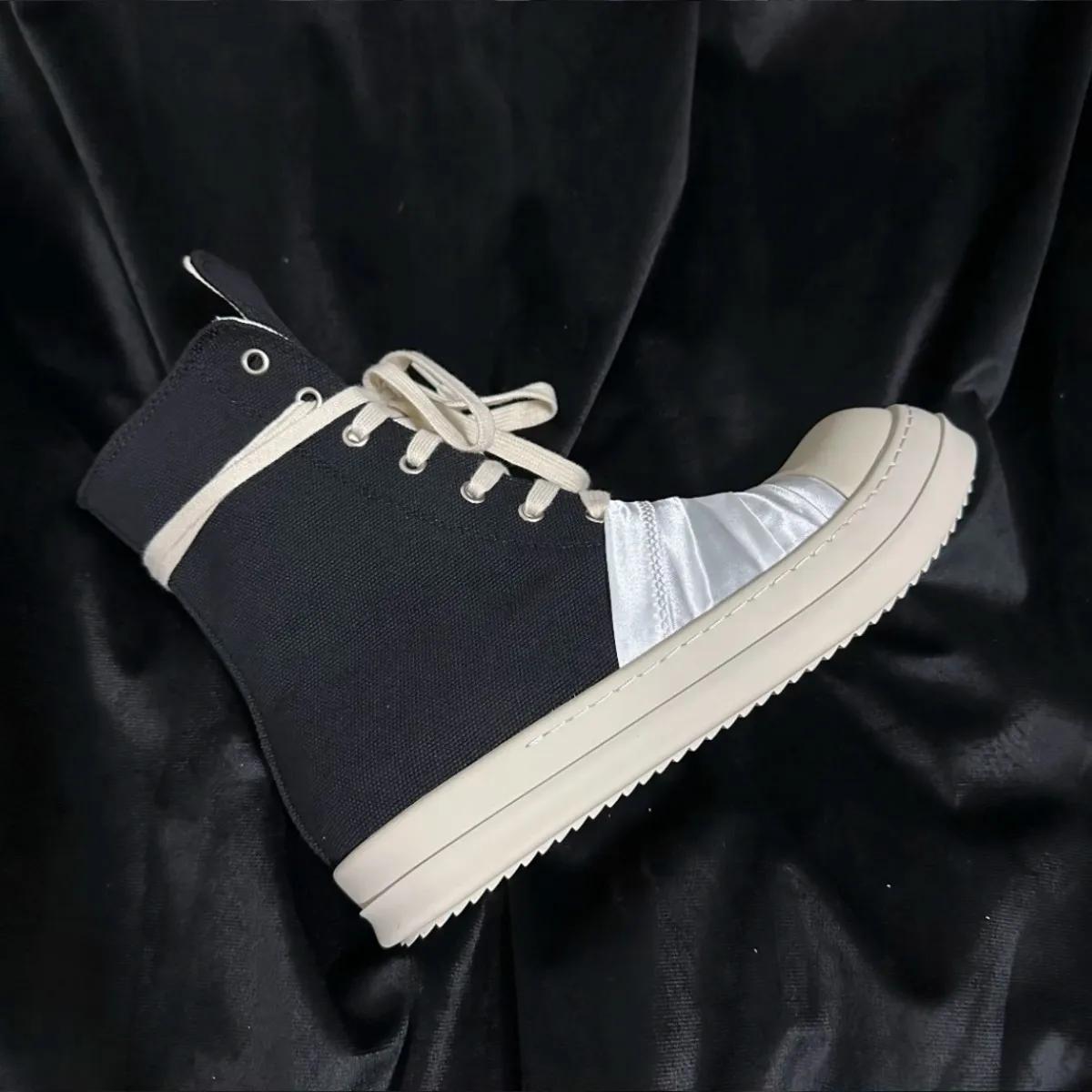 Ro marque Ro hommes chaussure femmes Sneaker blanc toile chaussures haut espadrilles décontractées fermeture éclair luxe