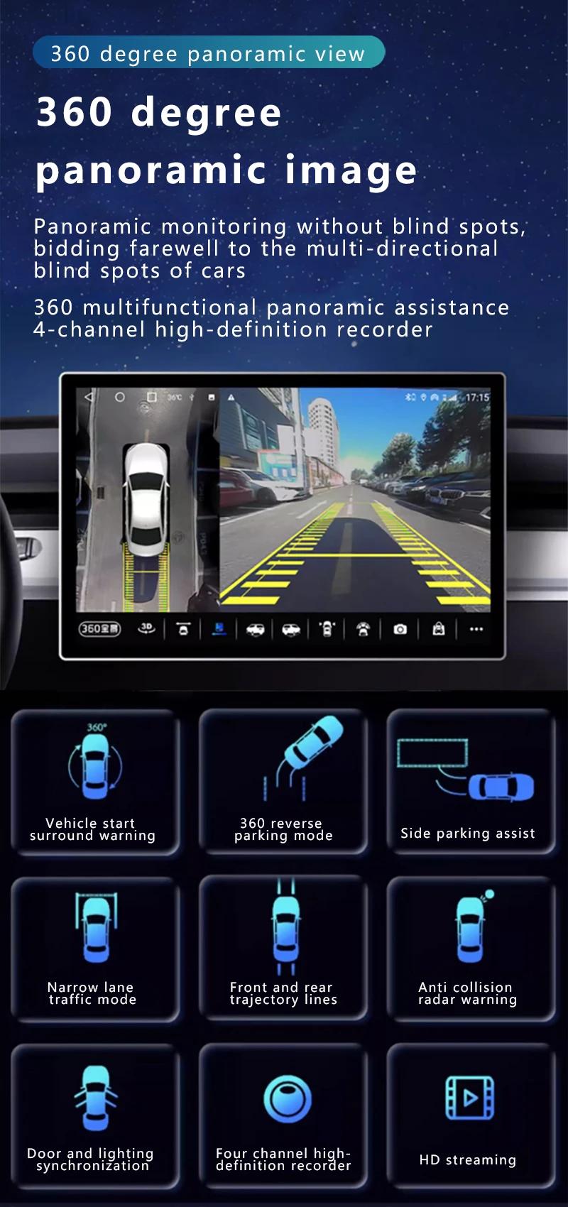 Voiture 360 ° Caméra système panoramique pour écran multimédia Android