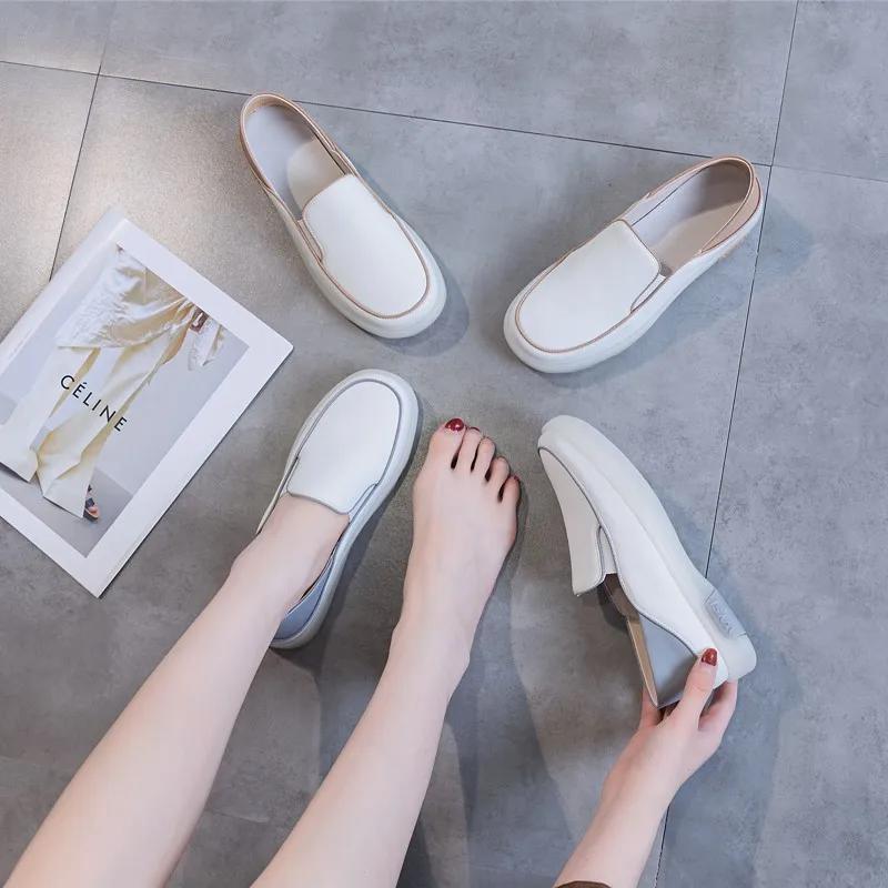 AIYUQI – mocassins en cuir véritable pour femmes
