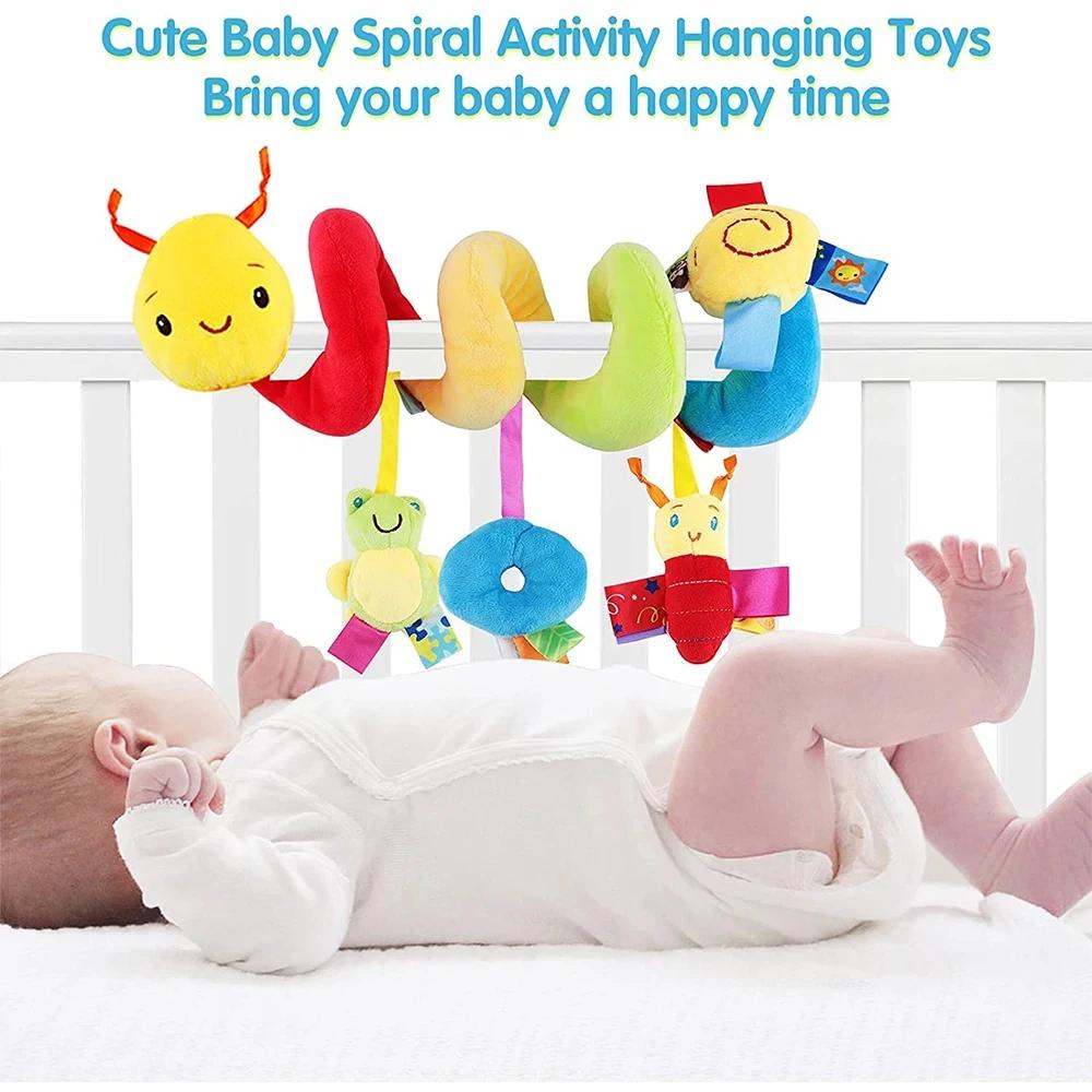 Spirale itude d'activité mignonne pour bébé, poussette CPull, siège auto, jouets de voyage, hochets pour garçons et filles