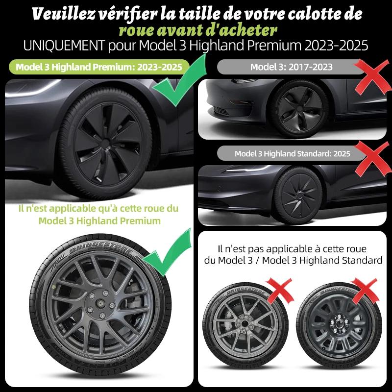 Conception de couverture de roue pour Tesla modèle 3 Highland 2023 – 2026