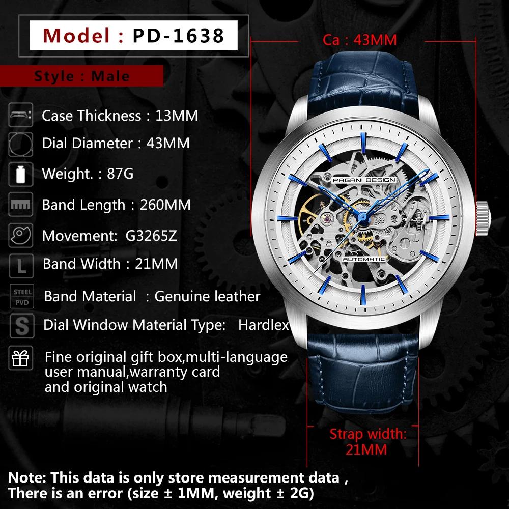 PAGANI DESIGN 2026 Nouvelle Montre Mécanique Squelette pour Homme