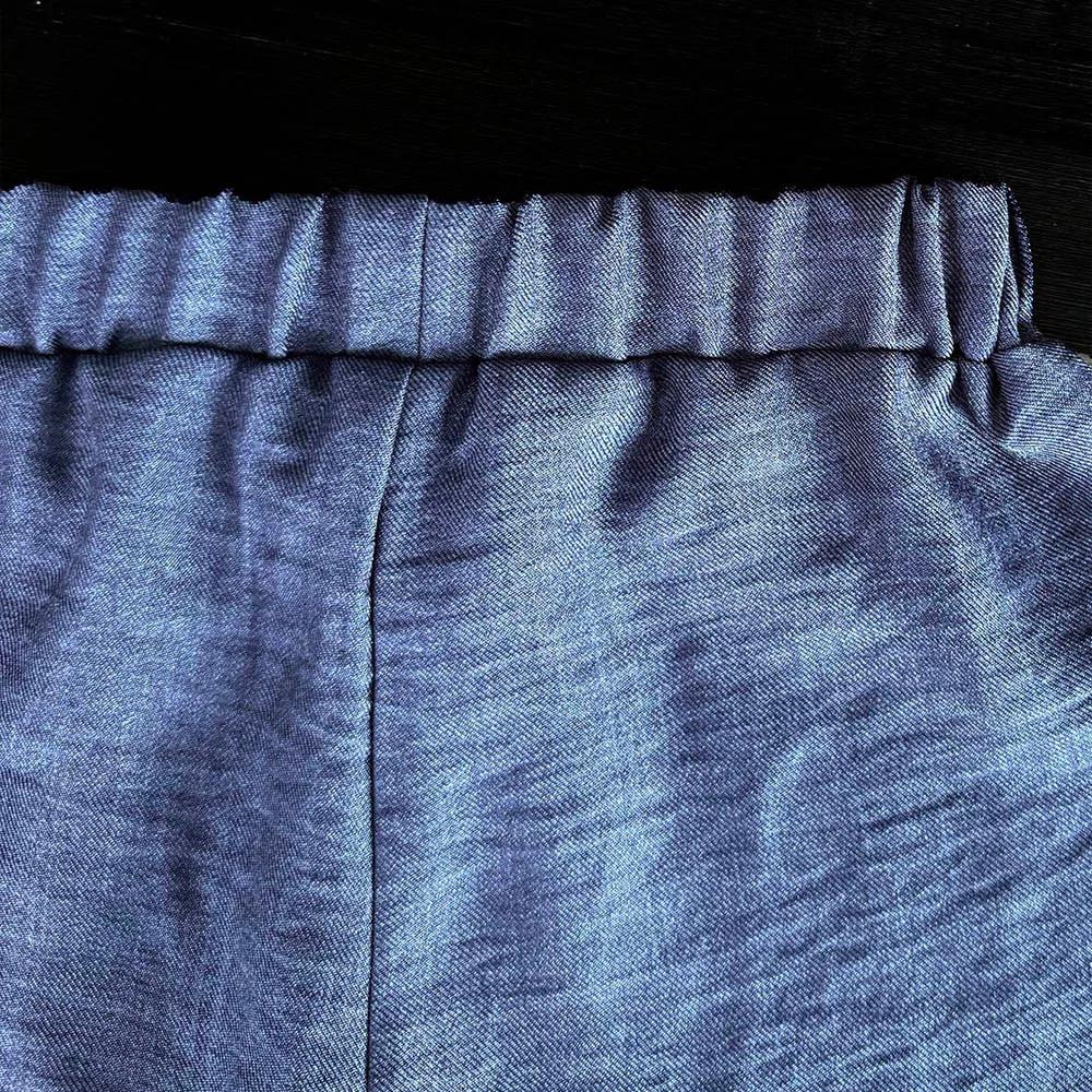 Costume denim imitation bleu fille Bear Leader version coréenne - Ensemble 2 pièces été sans manches jambes larges