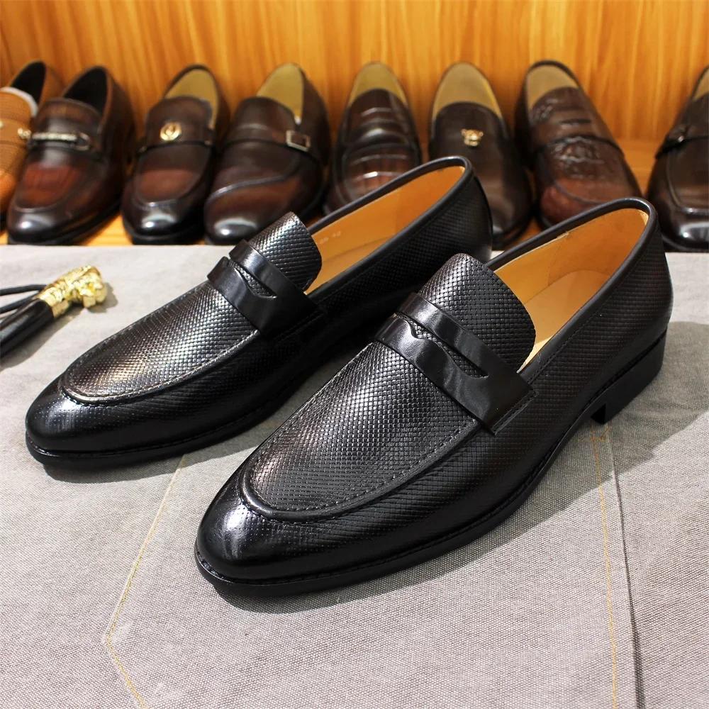 Mocassins confortables en cuir véritable