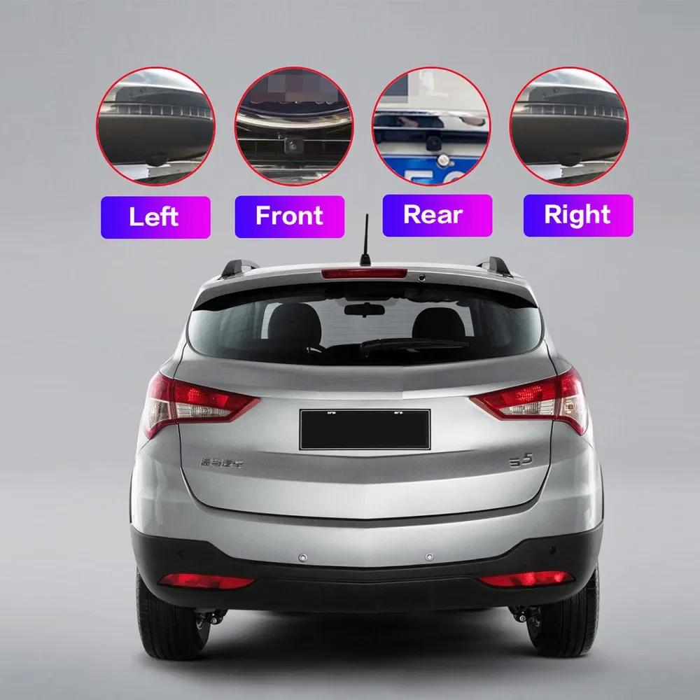 Pour Android avec application 360 intégrée, système d'image panoramique 3D à 360°, caméra de voiture 360°, accessoires de voiture