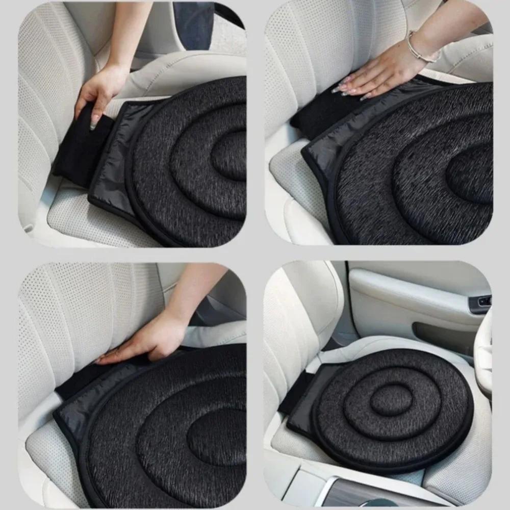 Coussin de siège de voiture rotatif à 360° pour personnes âgées