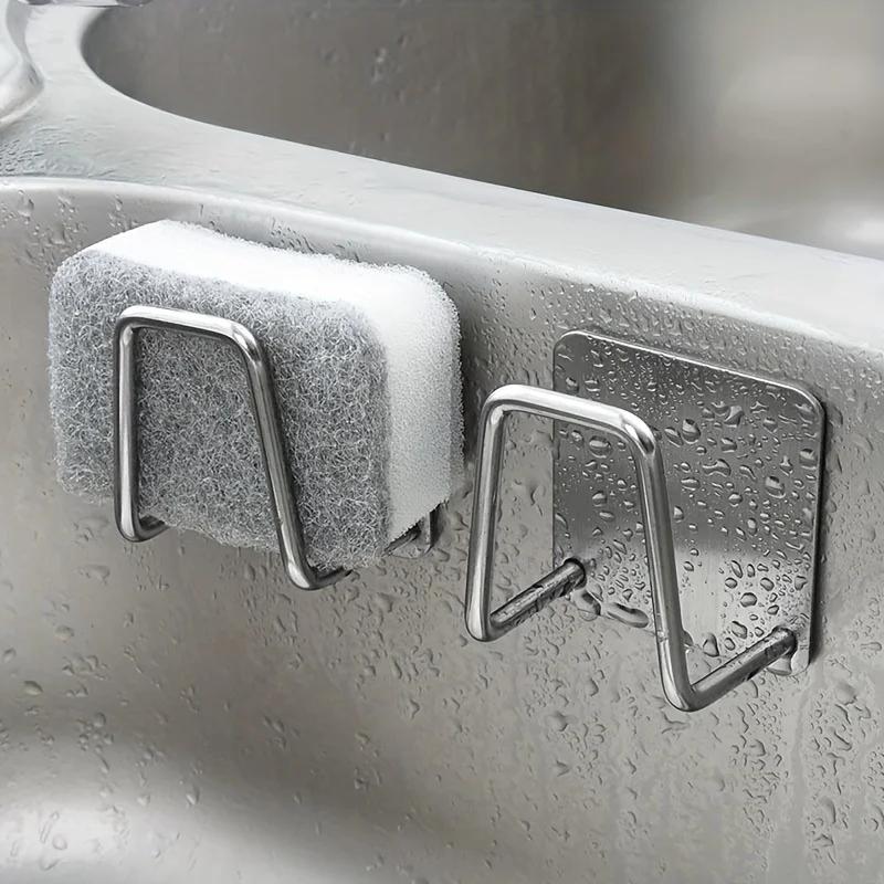 Porte-éponge en acier inoxydable pour évier de cuisine