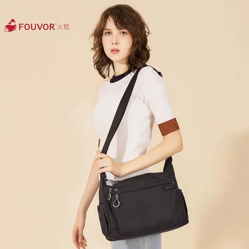 Fouvor sac à bandoulière pour femme en Nylon mode grande capacité sac