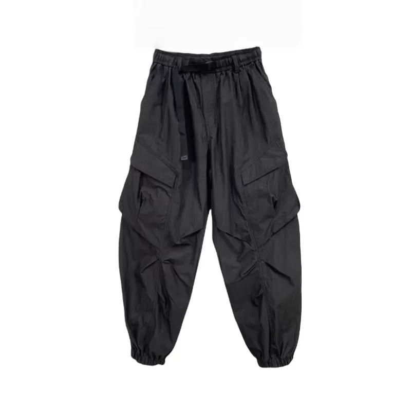Techwear coréen Cargo pantalon hommes printemps été séchage rapide léger Streetwear décontracté coupe ample conique Jogg