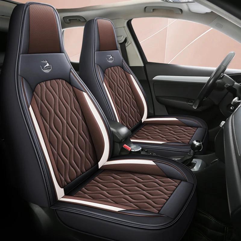 Housse de siège de voiture simple universelle – Cuir PU perforé au design entièrement enveloppant (respirant et durable)
