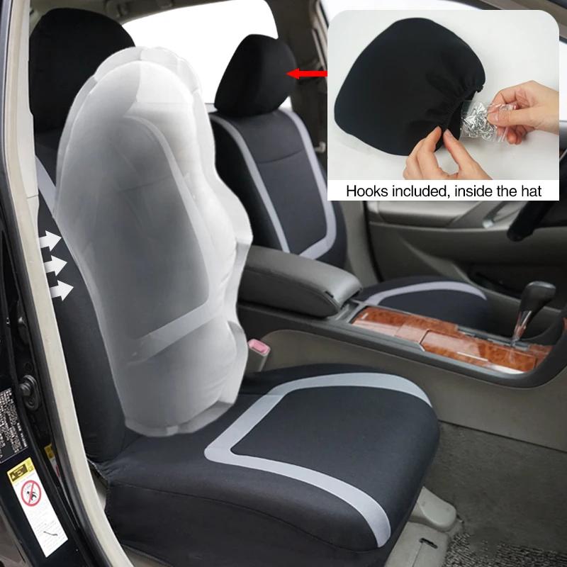 Ensemble complet de housses de siège de voiture en tissu Polyester universel