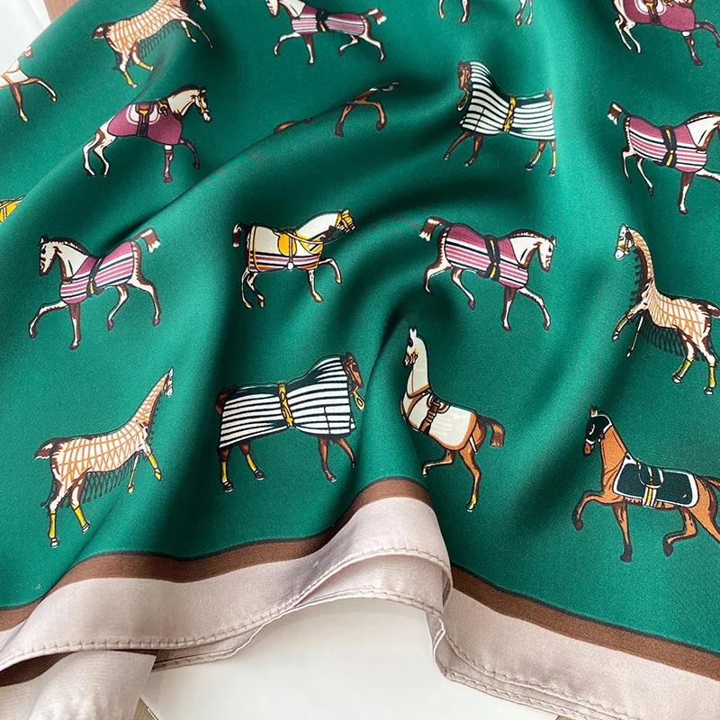 InjBag-Foulard Carré Imprimé pour Femme, Bandeau, Bandana, Grand Hijab, Nouvelle Collection d'Été