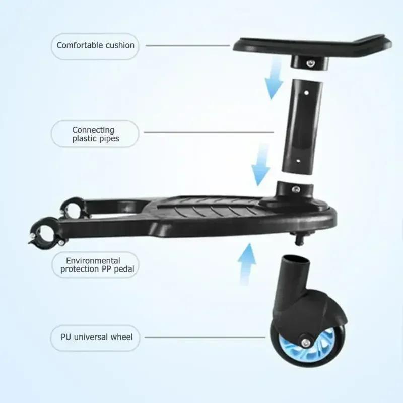 Poussette pour bébé avec adaptateur de pédale de poussette