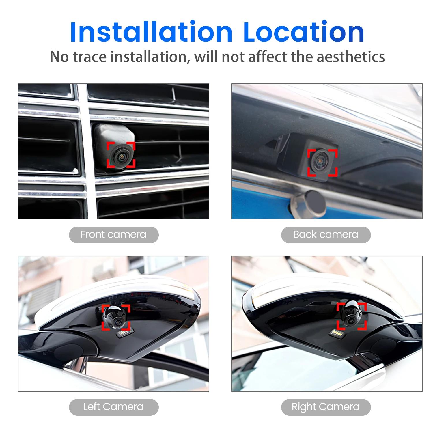 Voiture 360 ° Caméra panoramique Surround View 1080P AHD droite + gauche + avant + système