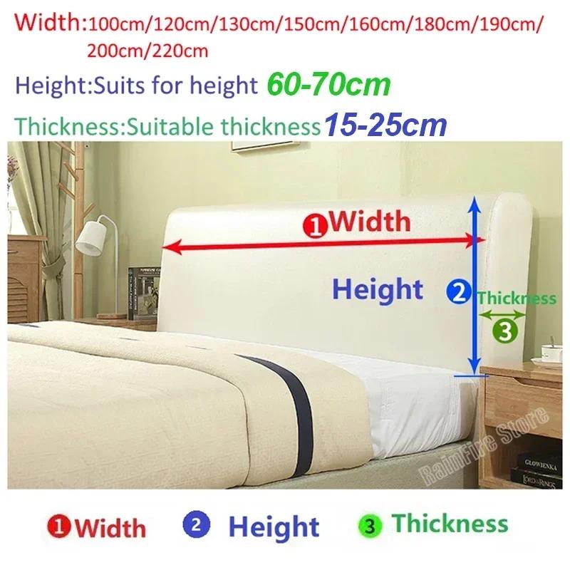 Housse de protection universelle pour tête de lit, épaisse et souple, avec dossier anti-collision