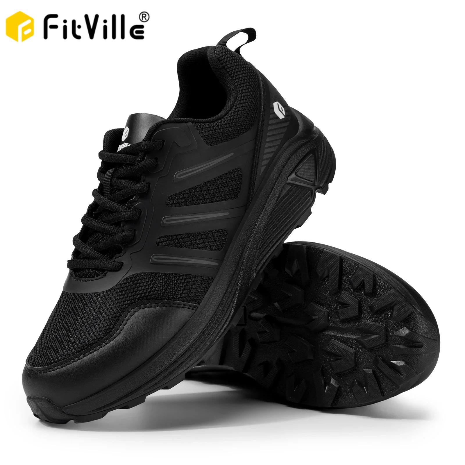 Chaussures de course sur sentier pour hommes baskets d'extérieur large amorti antidérapant léger pour pieds gon