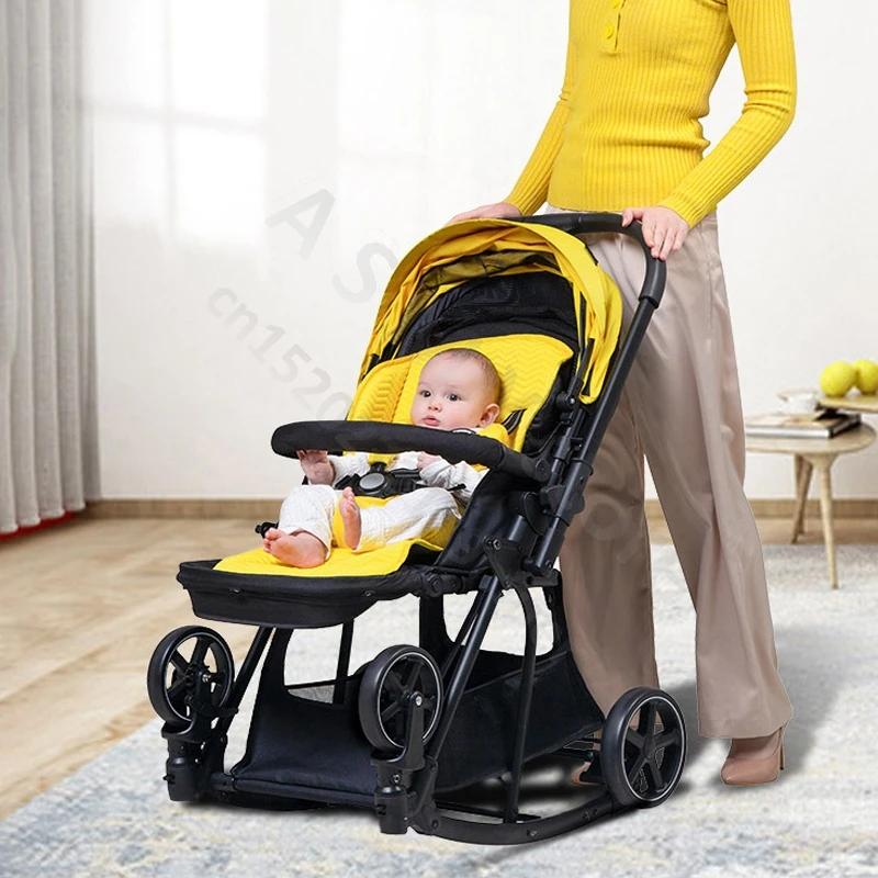 Poussette bébé/peut assis et s'allonger poussette légère bidirectionnelle peut être pliée/chariot de courses/poussette bébé 0-3 ans