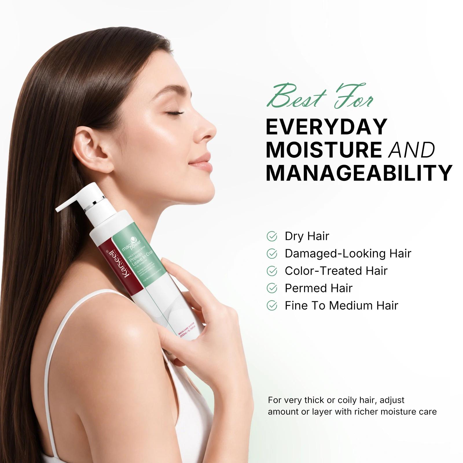 Karseell 200ml protéine laisser dans la crème réparatrice revitalisant traitement des cheveux Essences naturelles produi