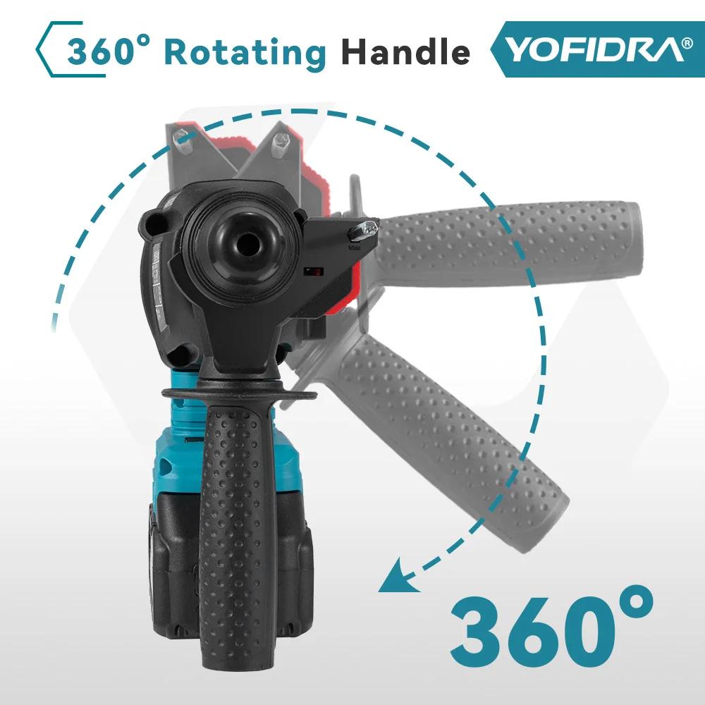 YOFIDRA 26mm marteau rotatif électrique sans brosse sans fil multifonctionnel