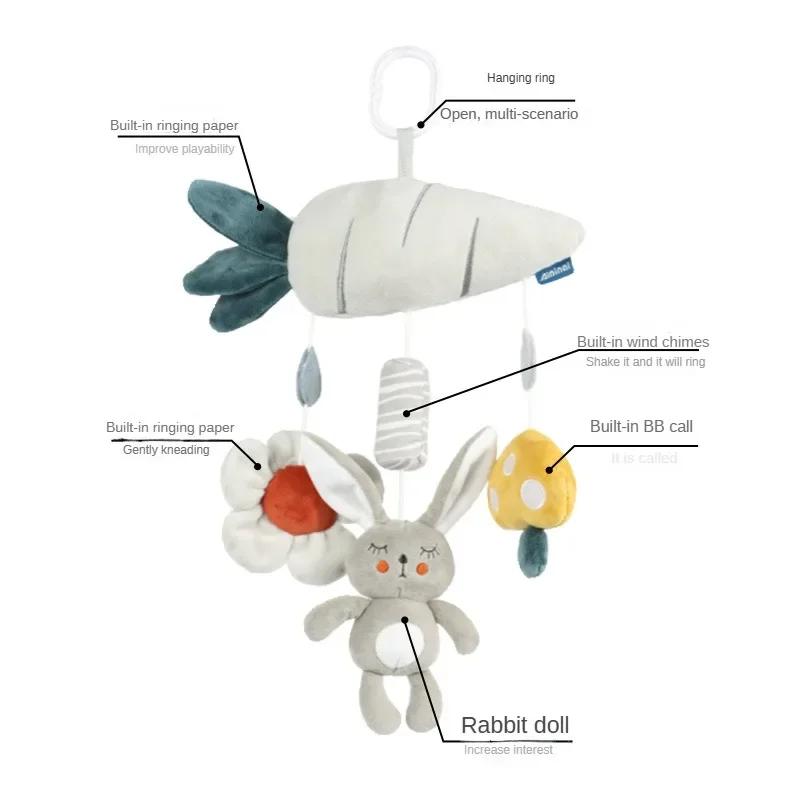 Jouets Sensoriels en Peluche Arc-en-ciel pour Bébé de 0
