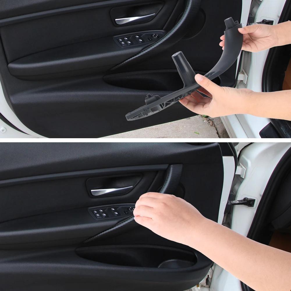 Panneau de porte tirer revêtement d'habillage pour BMW F30 F80 F31 F32 F34 F35 poignée intérieure de voiture noir avant arrière gauche/droite poignées de porte intérieures