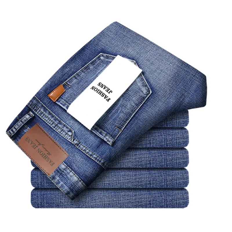 Wthinlee 8 modèles printemps automne affaires jean hommes décontracté droit Stretch mode classique travail Denim pantalo