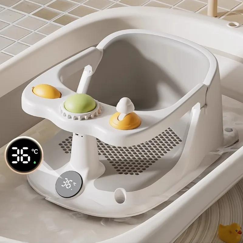 Siège de bain pour bébé de 6 mois vers le haut – Sièges de baignoire pour bébés assis avec une tasse de rinçage