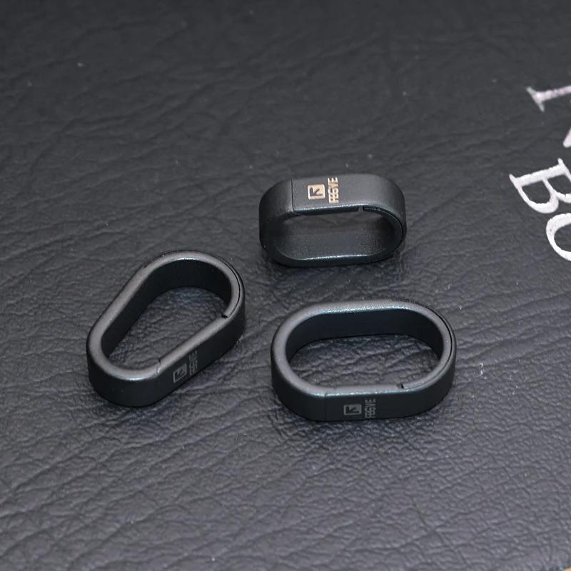 Porte-clés à dégagement rapide en alliage de titane avec revêtement PVD noir, pour clés de voiture, accessoires EDC, anneau de connecteur en métal Compact et Durable