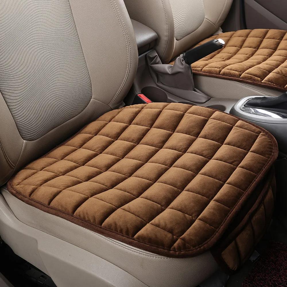 Housse de siège de voiture universelle chaude d'hiver coussin anti-dérapant
