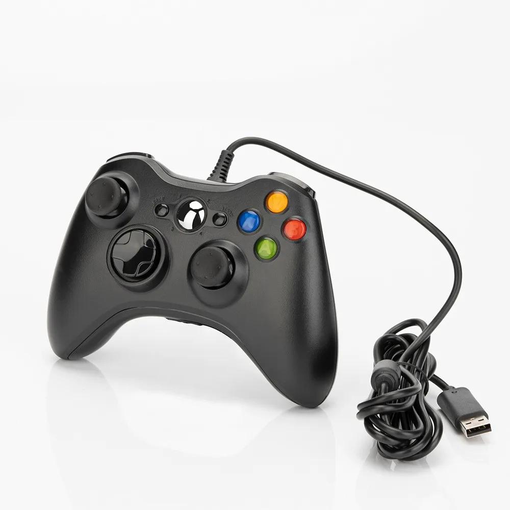 Manette de jeu filaire 360, contrôleur de jeu filaire pour PC compatible Steam et adaptable aux systèmes Win7/8/10/11, compatible 360 Slim, moteur intégré