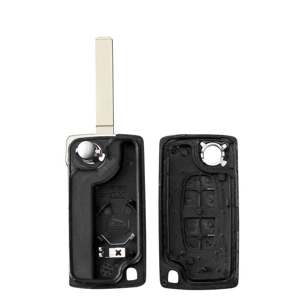 KEYYOU 10 pièces 2/3 boutons étui à clés de voiture pour Peugeot 207 307 308 407 607 807 pour citroën C2 C3 C4 C5 C6 coq