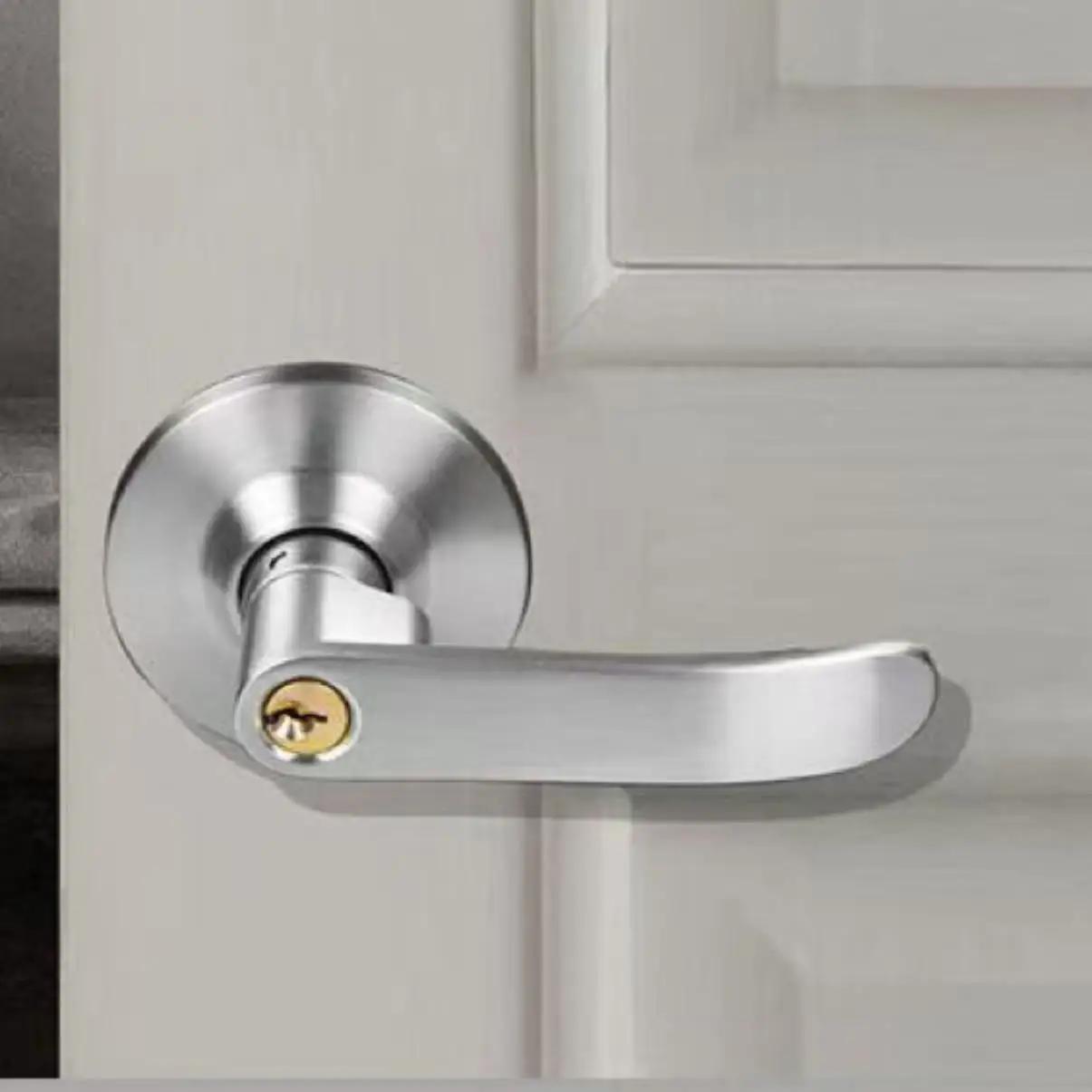 Poignée de porte ronde avec serrure de sécurité pour portes coulissantes d'entrée