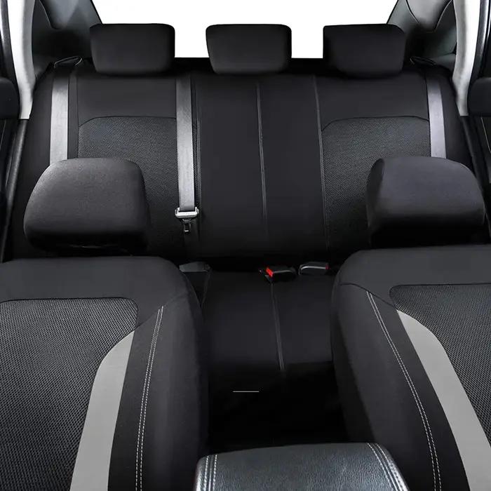 AUTOKING housses de siège universelles en maille grise pour voiture avec 3 fermeture éclair siège ar