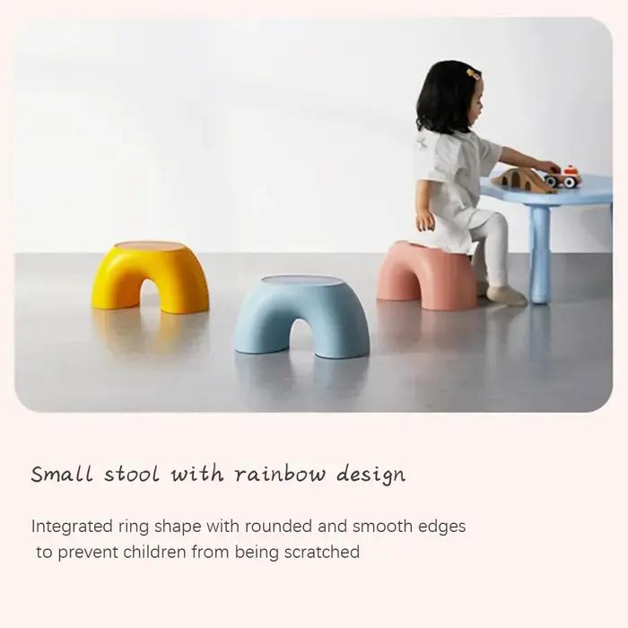 Tabouret en plastique en forme d'arc-en-ciel, repose-pieds de sécurité pour enfants, siège pour salo