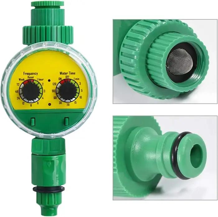 Tuyau d'arrosage automatique électronique de jardin en plastique vert extérieur, minuterie d'irrigat
