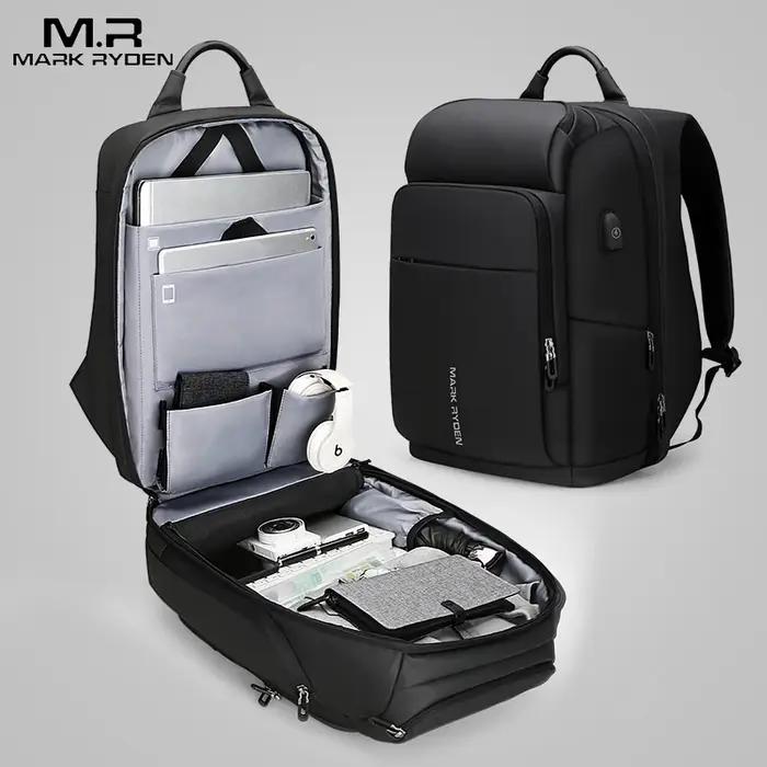 Mark Ryden 17 pouces pochette d'ordinateur hommes sac à dos multifonction USB charge grande capacité étanche sacs de voy