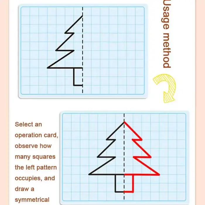 Le jouet de dessin symétrique à grille pour enfants de 30 pages se concentré sur les motricité fine,