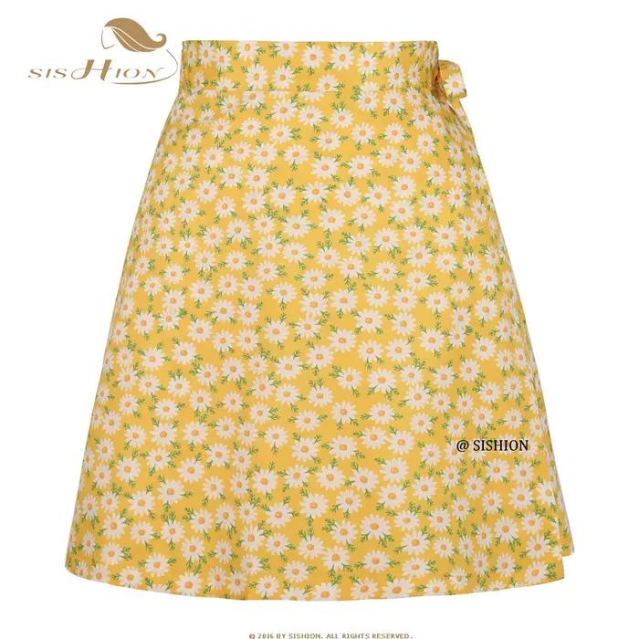 SISHION 2025 été plage Daisy Sarong jupe florale SS0015 Y2K multi-poches femmes vêtements Sexy jupe