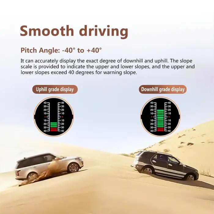 X90 GPS vitesse PMH KMH compteur de pente intelligent inclinomètre boussole de voiture HUD pas d'inc