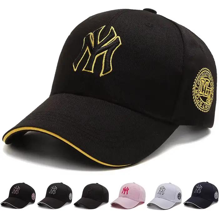 Chapeaux quatre saisons pour hommes, tendance, noir, rétro, brooklyn, lettre brodée, Baseball, coton