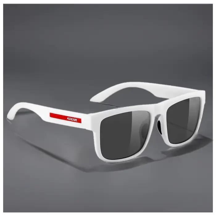 Nouvelles Lunettes de Soleil Polarisées KDEAM 2025 pour Hommes, Monture Blanche, Protection UV400, V