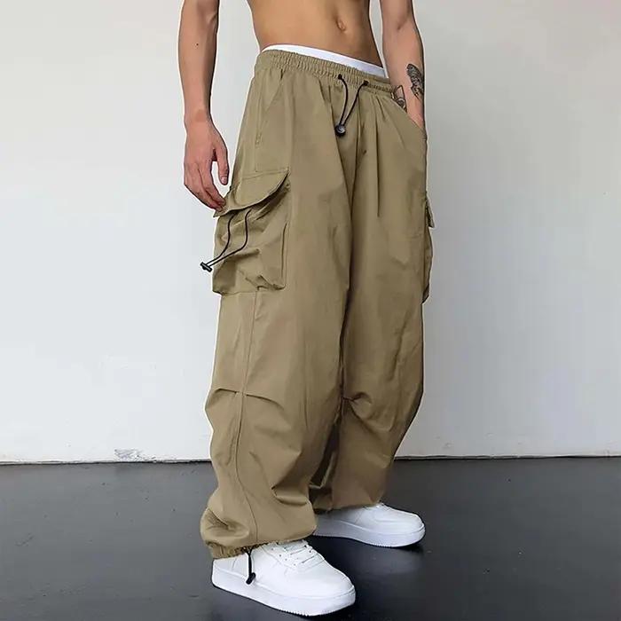 Pantalon cargo décontracté pour homme, streetwear classique, pantalon droit à jambes larges, vêtemen