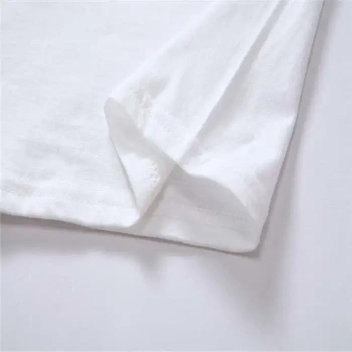T-shirts à manches courtes pour hommes et femmes, haut en coton blanc à col rond, haut ample, épais,
