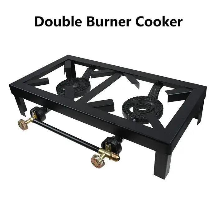 Réchaud de camp extérieur portable à double Eva, cuisinière à gaz propane, cuisinière à barbecue GPL
