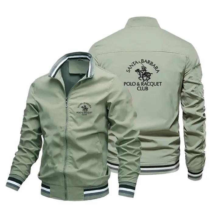 SANTABARBARAPOLO & RACQUETCLUB 2025 automne et hiver hommes col montant décontracté veste à glissièr