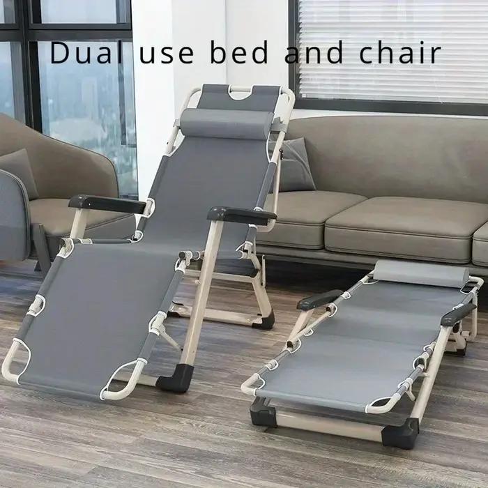 Fauteuil inclinable d'extérieur portable pour pause déjeuner, cour et plage – Chaise pliante polyval