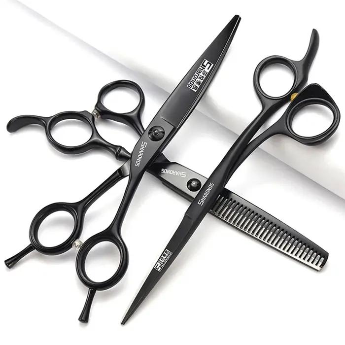 SHARONDS ciseaux professionnels de coiffure 440C barbier en acier japonais tondeuses spécialisées co