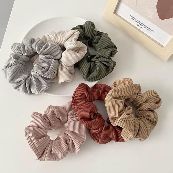 Ensemble de chouchou en microfibre pour femmes et filles, 6 pièces/paquet, tissu tricoté, Lot de cho