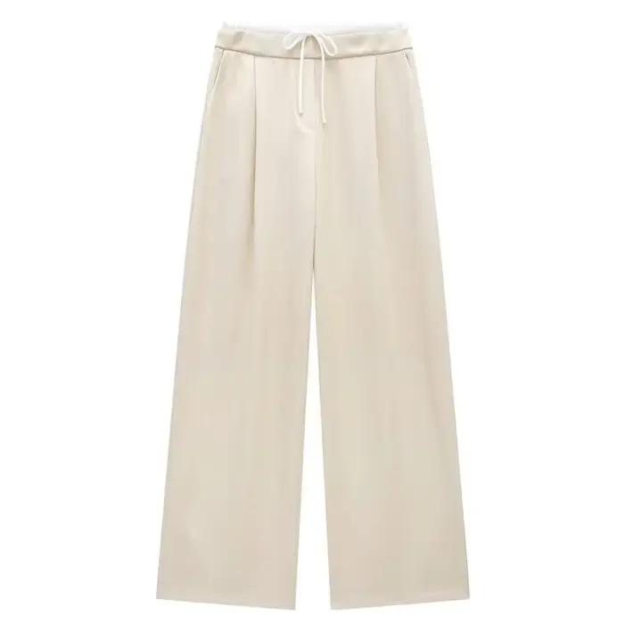 HXAO 2024 pantalons pour femmes Baggy pantalons larges femme mode pantalon noir décontracté taille h