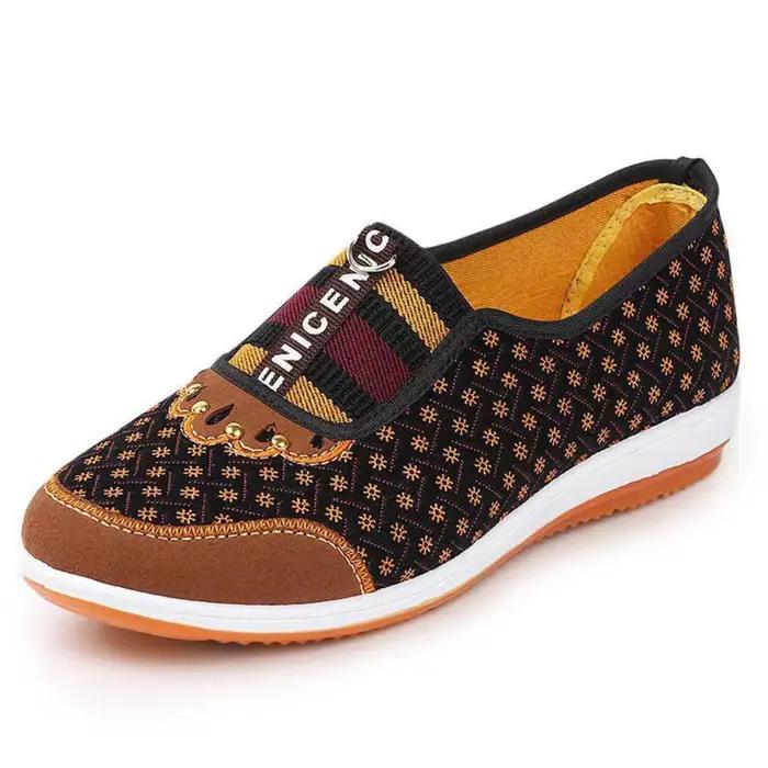 Baskets en tissu décontractées pour femmes, chaussures de sport respirantes de couleur unie, adaptée